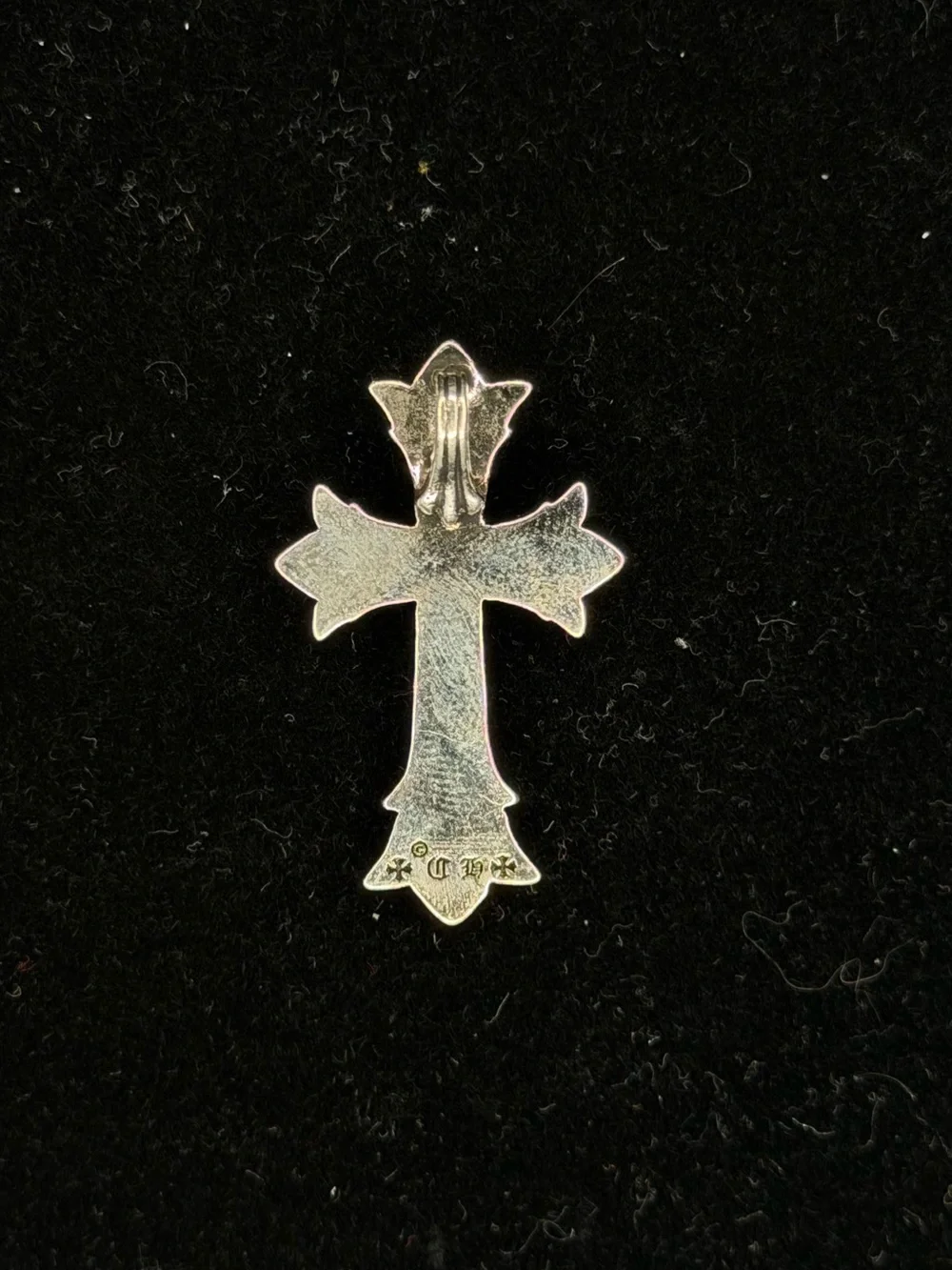 Chrome Hearts Classic Floral Cross Stack Overlap Diamond Studded Unisex Pendant